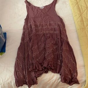 Free People Tunic Tank Top Maroon